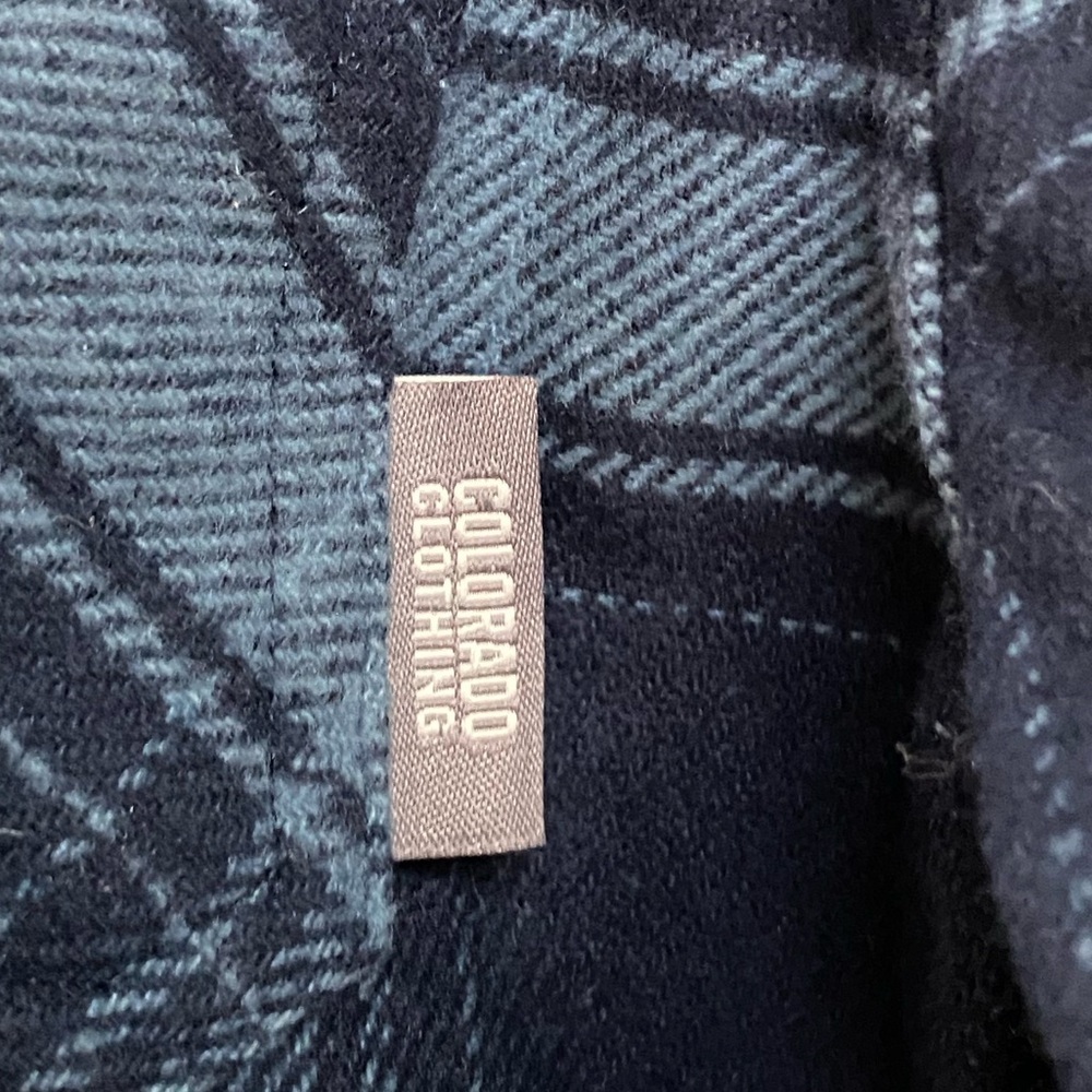Navy Plaid Casual Button Down Shirt - Picture 3 of 5